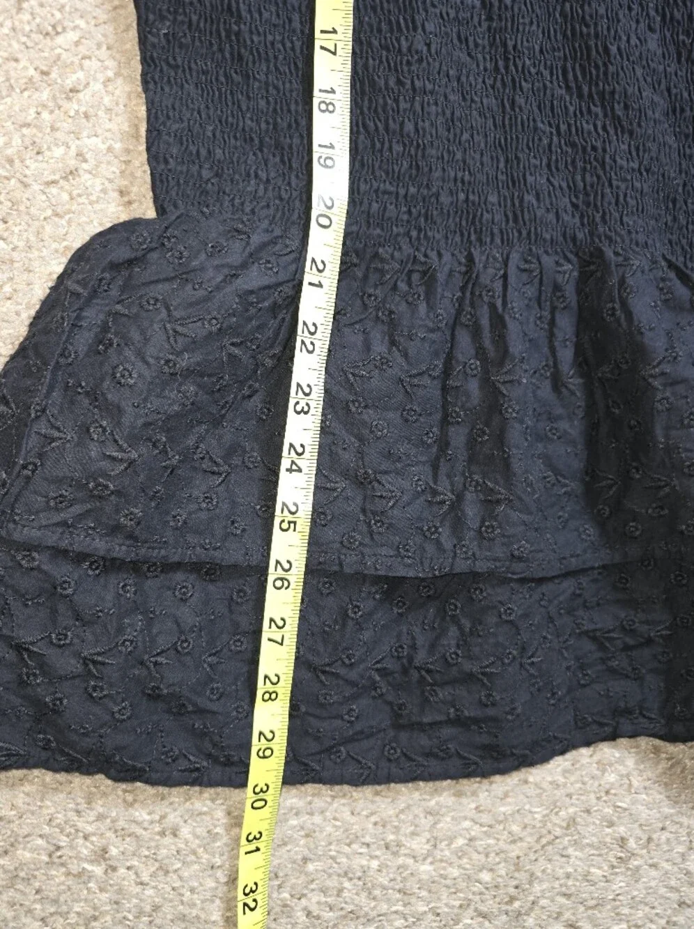 Abercrombie & Fitch Black Tiered Ruffle Midi Skirt Size XS